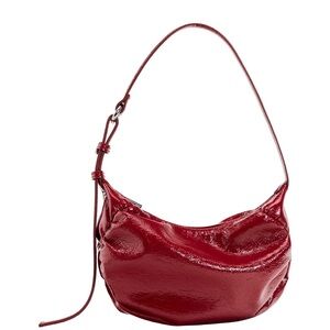 Zara Ruched Shoulder Bag in Red